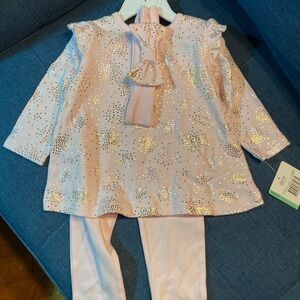 3 piece pink set with sparkles 18 month NWT by Little Me